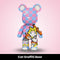 Cat Graffiti Bear